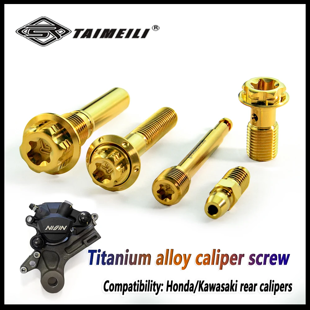 TAIMEILI titanium alloy caliper screws are suitable for Kawasaki/Honda rear caliper modification and replacement
TAIMEILI titanium alloy caliper screws are suitable for Kawasaki/Honda rear caliper modification and replacement