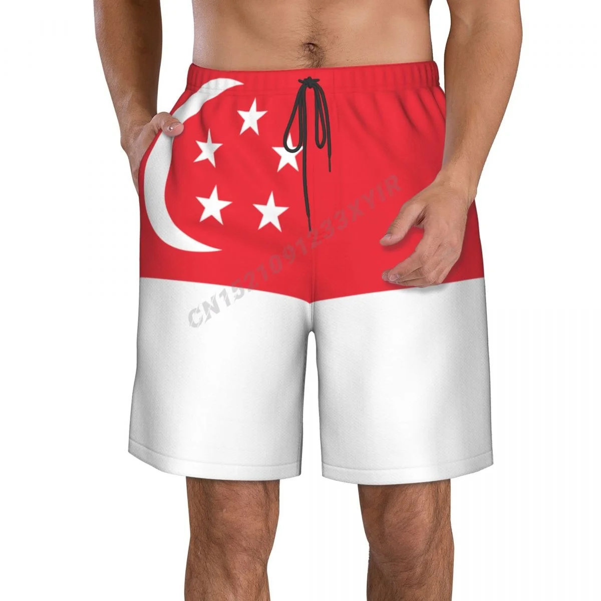 Летние мужские пляжные брюки с флагом Сингапура, шорты для серфинга, M-2XL, полиэстер, купальник для бега
Летние мужские пляжные брюки с флагом Сингапура, шорты для серфинга, M-2XL, полиэстер, купальник для бега