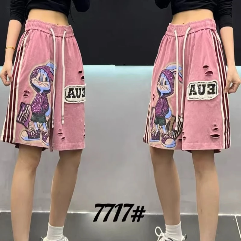 American High Street Vintage Washed Knee-length Pants Men/women All-match Casual Shorts Spring Summer Print Hole Straight Pants 
American High Street Vintage Washed Knee-length Pants Men/women All-match Casual Shorts Spring Summer Print Hole Straight Pants