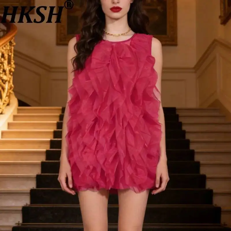 HKSH Women Sweet Vest Round Collar Sleeveless Ruffled Solid Color Elegant High-End Fashion Trendy Casual Tank Top Summer HK23487
HKSH Women Sweet Vest Round Collar Sleeveless Ruffled Solid Color Elegant High-End Fashion Trendy Casual Tank Top Summer HK23487