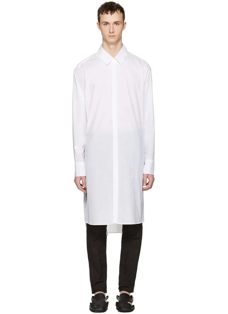 Men's Clothing Spring Autumn New Fashion Loose Button Shirt Street Irregular Long Shirts Male Plus Size Stage Singer Costumes
Men's Clothing Spring Autumn New Fashion Loose Button Shirt Street Irregular Long Shirts Male Plus Size Stage Singer Costumes