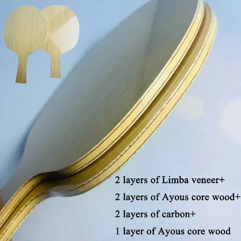 DIY Table Tennis Blade Carbon Blade 7 Ply Wood Limba Top Layer Ayous Core Professional Ping Pong Bat Paddle with FL/CS Handle
DIY Table Tennis Blade Carbon Blade 7 Ply Wood Limba Top Layer Ayous Core Professional Ping Pong Bat Paddle with FL/CS Handle
