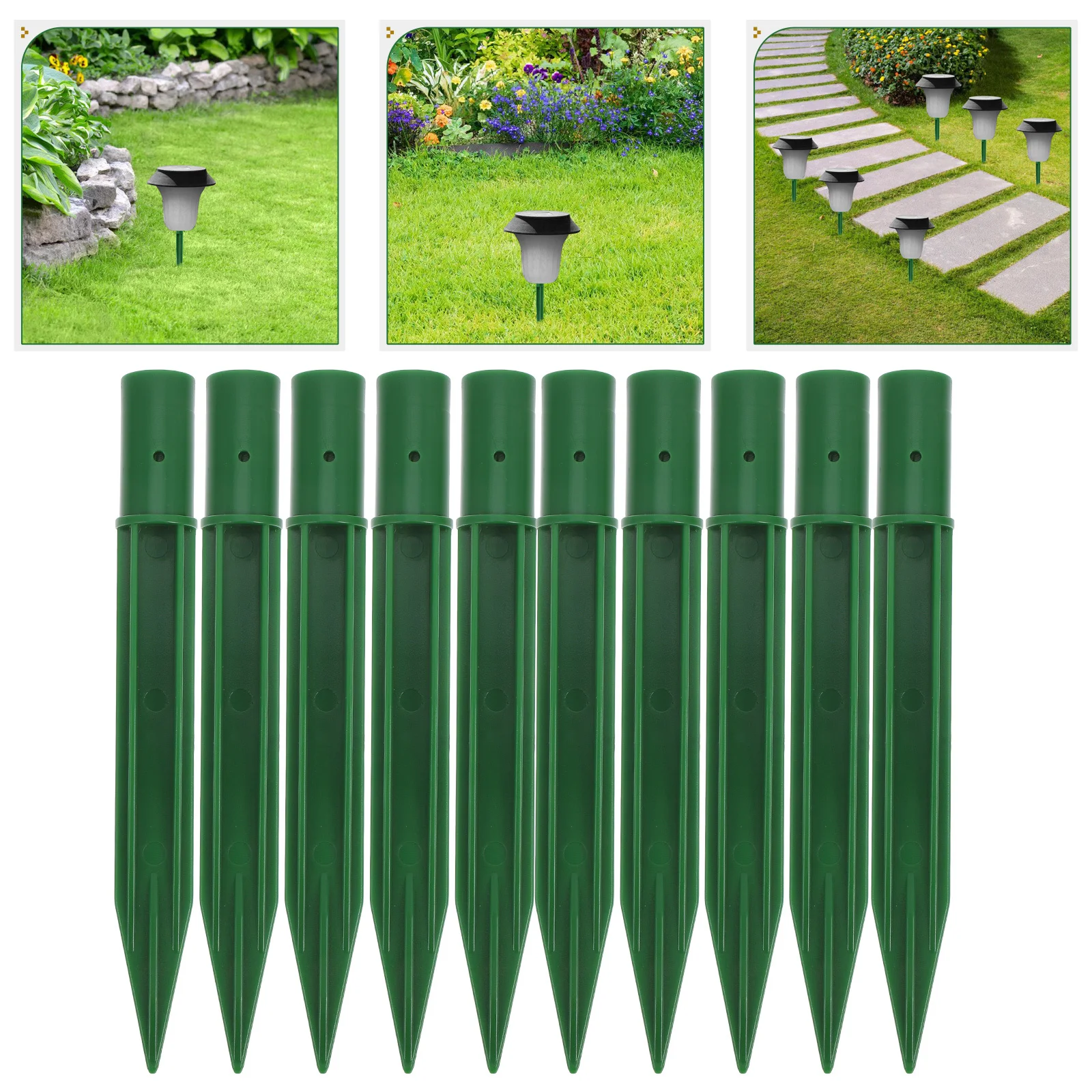 10Pcs Christmas Torch Light Ground Stakes PP Solar Light Poles Outdoor Garden Pathway Replacement Stakes for Holiday Lighting
10Pcs Christmas Torch Light Ground Stakes PP Solar Light Poles Outdoor Garden Pathway Replacement Stakes for Holiday Lighting