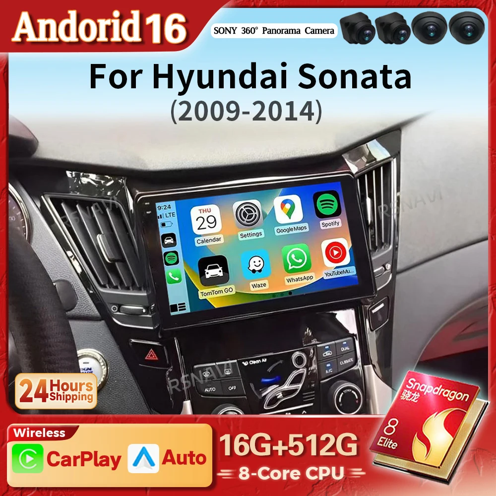 Android 16 Carplay Qualcomm Multimedia For Hyundai Sonata 8 2010 2011 2012 - 2015 Car Radio Autoradio WIFI+4G GPS Stereo Player
Android 16 Carplay Qualcomm Multimedia For Hyundai Sonata 8 2010 2011 2012 - 2015 Car Radio Autoradio WIFI+4G GPS Stereo Player