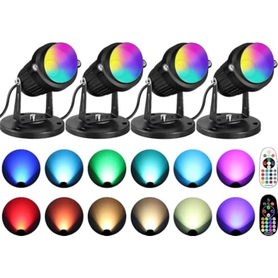 6W RGBW Up Lights Indoor LED Spot Lights Indoor for Accent Lighting Color Changing Uplighting with Remote Control 10V.9FT Cord
6W RGBW Up Lights Indoor LED Spot Lights Indoor for Accent Lighting Color Changing Uplighting with Remote Control 10V.9FT Cord