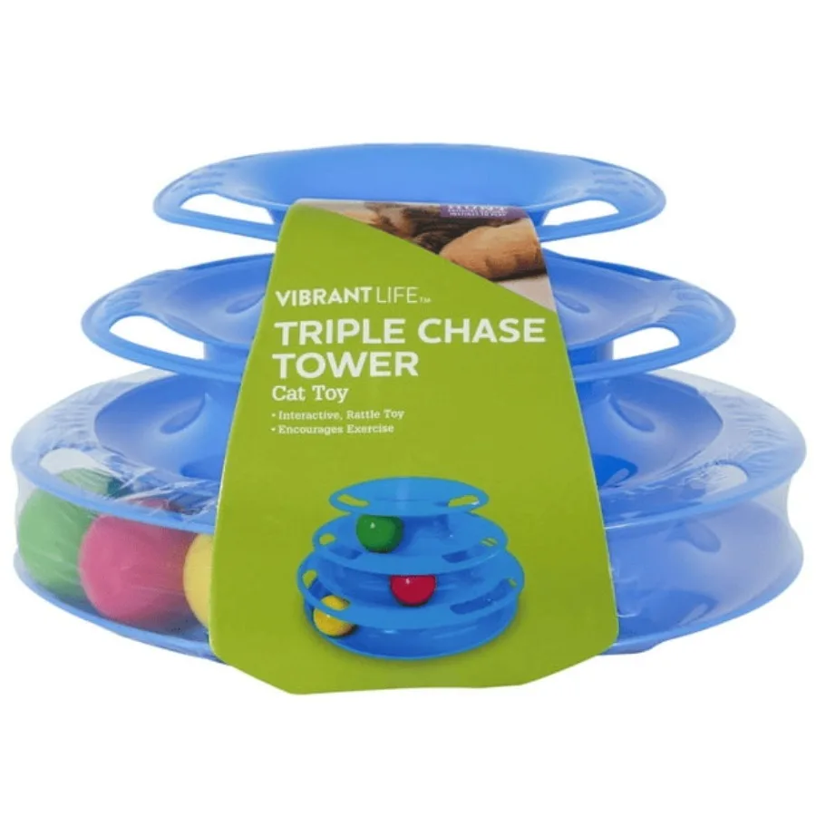 Vibrant Life Triple Chase 3 Tier Tower Interactive Ball Toy for Cats and Kittens
Vibrant Life Triple Chase 3 Tier Tower Interactive Ball Toy for Cats and Kittens