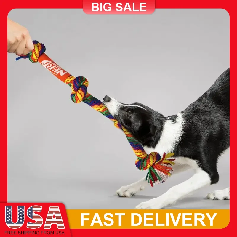 24IN T-Shirt Rope Dog Toy 4 Knots 2FT Thick Woven Tough Tug of War Fetch Interactive Solo Chew Play Bright Colored Pet Toy
24IN T-Shirt Rope Dog Toy 4 Knots 2FT Thick Woven Tough Tug of War Fetch Interactive Solo Chew Play Bright Colored Pet Toy