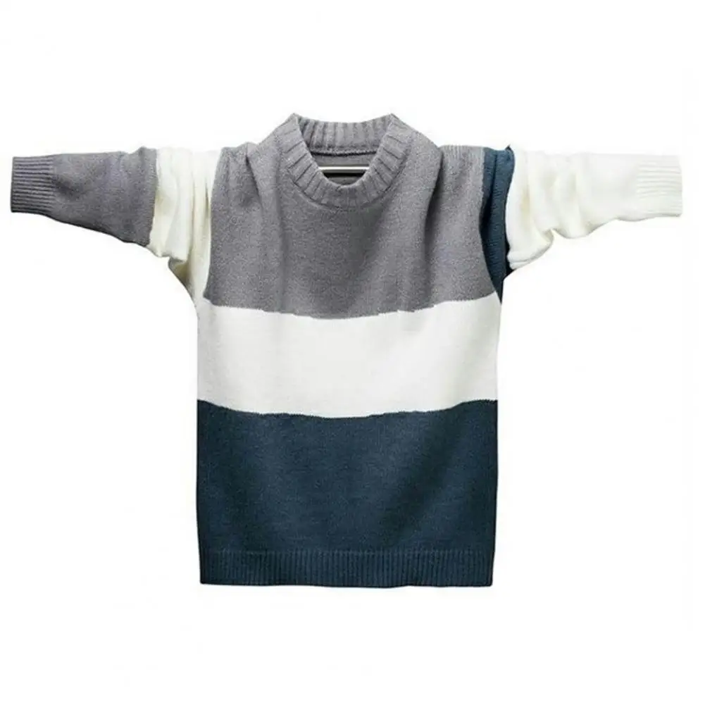 Men Pullover Sweater Men's Colorblock Knitted Sweater with Round Neck Long Sleeve Thick Elastic Pullover for Fall Winter Warmth
Men Pullover Sweater Men's Colorblock Knitted Sweater with Round Neck Long Sleeve Thick Elastic Pullover for Fall Winter Warmth