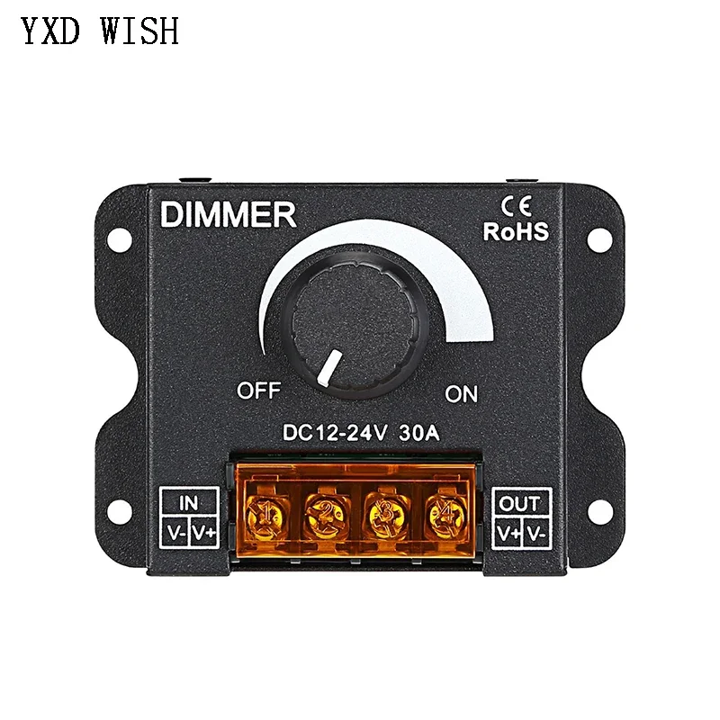 DC 12V-24V LED Switch 30A 360W Voltage Regulator Adjustable Controller For Strip Light Lamp Dimming Dimmers
DC 12V-24V LED Switch 30A 360W Voltage Regulator Adjustable Controller For Strip Light Lamp Dimming Dimmers