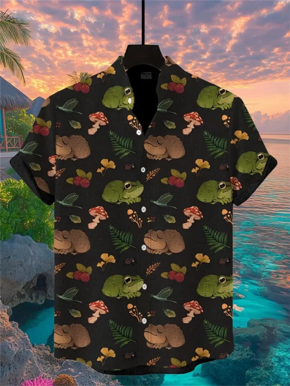 Men's plus Size Linen Shirt Animal Element Printed Stand up Collar Short Sleeve Button up Hawaiian Beach Fashionable Shirt
Men's plus Size Linen Shirt Animal Element Printed Stand up Collar Short Sleeve Button up Hawaiian Beach Fashionable Shirt