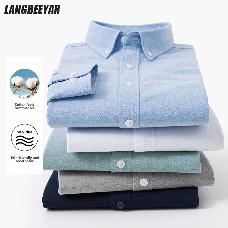 Оксфорд высшего класса против морщин, легкая в уходе мужская рубашка с длинным рукавом, дышащая однотонная облегающая рубашка на пуговицах, деловые повседневные топы
Оксфорд высшего класса против морщин, легкая в уходе мужская рубашка с длинным рукавом, дышащая однотонная облегающая рубашка на пуговицах, деловые повседневные топы