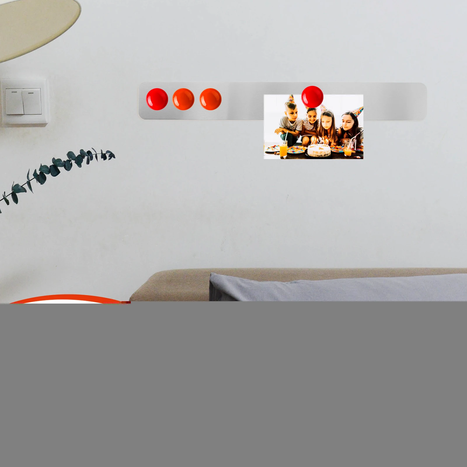 2Pcs Photo Wall Bulletin Metal Strips Magnet Iron Blackboard Adhesive Backing Easy Installation Stylish Display Photos Messages
2Pcs Photo Wall Bulletin Metal Strips Magnet Iron Blackboard Adhesive Backing Easy Installation Stylish Display Photos Messages