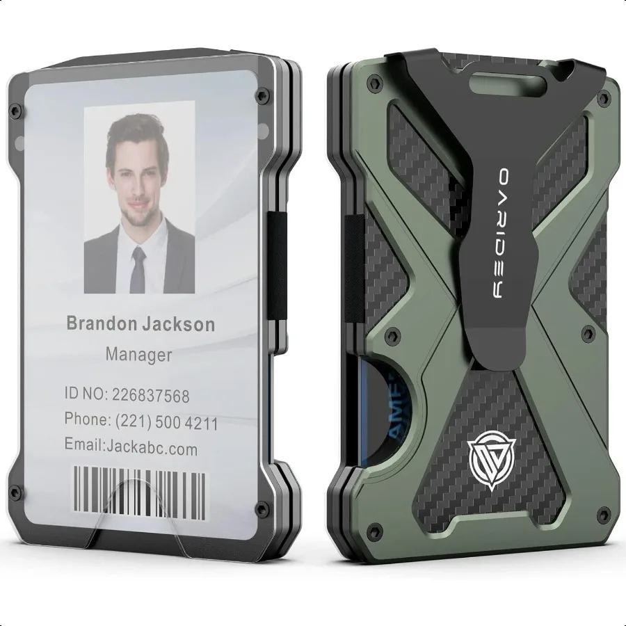 Minimalist Wallet for Men Slim Aluminum Metal Money Clip with Clear ID Card Holder RFID Blocking Holds up 15 Cards with Cash Cl
Minimalist Wallet for Men Slim Aluminum Metal Money Clip with Clear ID Card Holder RFID Blocking Holds up 15 Cards with Cash Cl