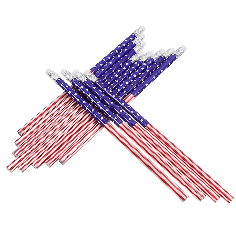 48Pcs Flag Design Pencils Star and Flag Pattern Patriotic Holiday Theme Wood Pencils with Erasers for 4Th of July Celebrations
48Pcs Flag Design Pencils Star and Flag Pattern Patriotic Holiday Theme Wood Pencils with Erasers for 4Th of July Celebrations