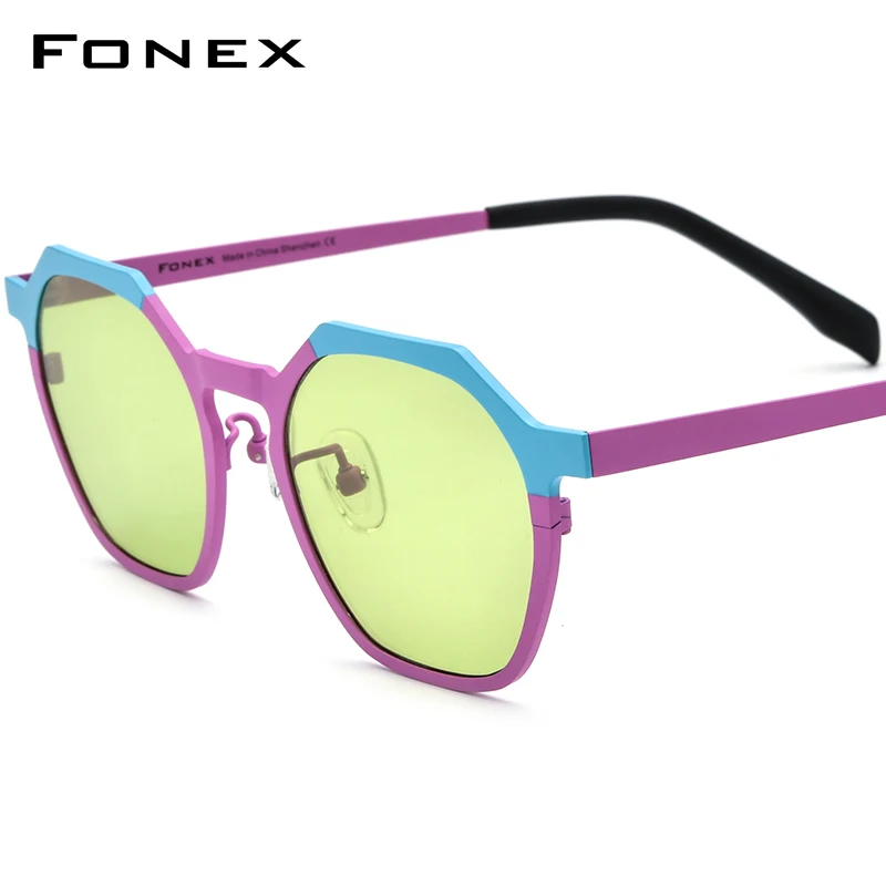 FONEX Pure Titanium Sunglasses Men Retro Fashion 2024 New Polygon Polarized Sun Glasses Women Colorful UV400 Shades F85814T
FONEX Pure Titanium Sunglasses Men Retro Fashion 2024 New Polygon Polarized Sun Glasses Women Colorful UV400 Shades F85814T
