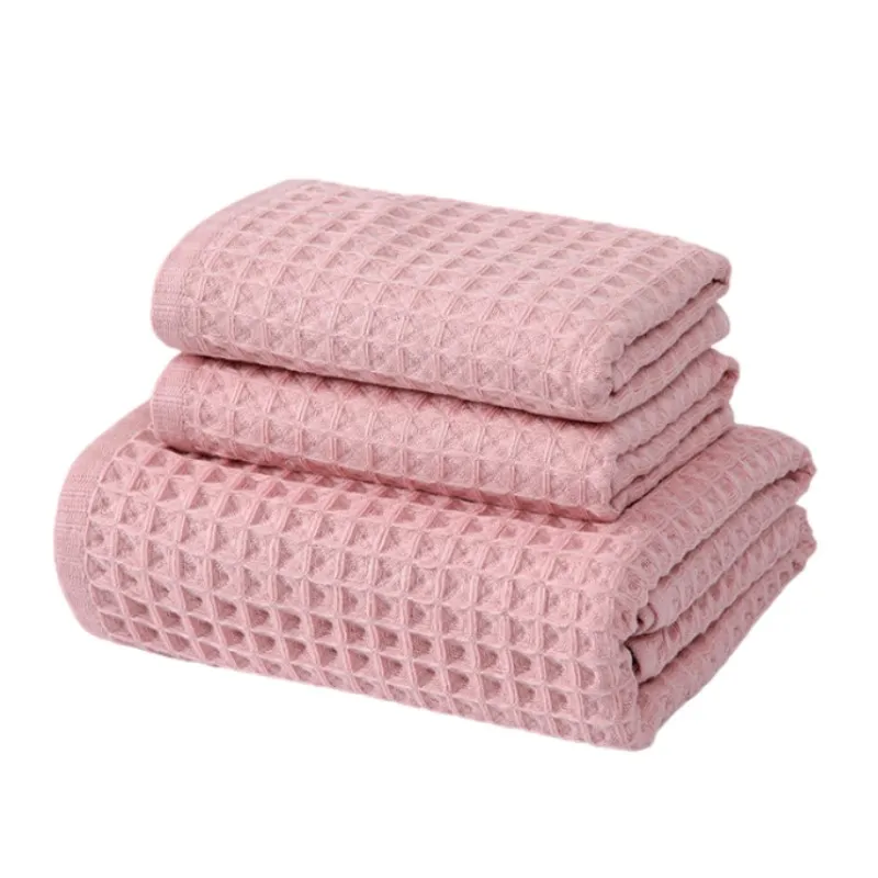 Set of 3 Waffle Premium Cotton Towels Sets 2 34x74cm Hand Towels & 1 70x140cm Bath Towel Cotton Soft Pink Home Towels Bath Sheet
Set of 3 Waffle Premium Cotton Towels Sets 2 34x74cm Hand Towels & 1 70x140cm Bath Towel Cotton Soft Pink Home Towels Bath Sheet