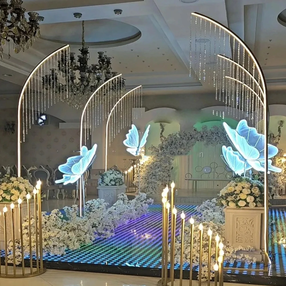 6pcs 200cm)Wedding with acrylic Beads Stand Aisle Road Lead Walk Way Curtain Chandelier flower arch Stand for Party Decoration
6pcs 200cm)Wedding with acrylic Beads Stand Aisle Road Lead Walk Way Curtain Chandelier flower arch Stand for Party Decoration