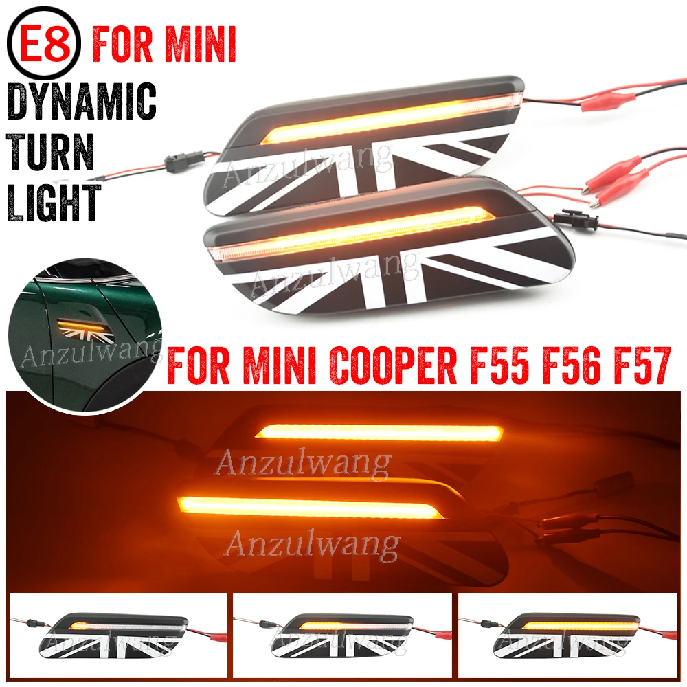 Светодиодные указатели поворота в стиле Великобритании Union Jack для Mini Cooper F55 F56 F57 LCI2 2022-Динамические индикаторы Боковой габаритный фонарь
Светодиодные указатели поворота в стиле Великобритании Union Jack для Mini Cooper F55 F56 F57 LCI2 2022-Динамические индикаторы Боковой габаритный фонарь