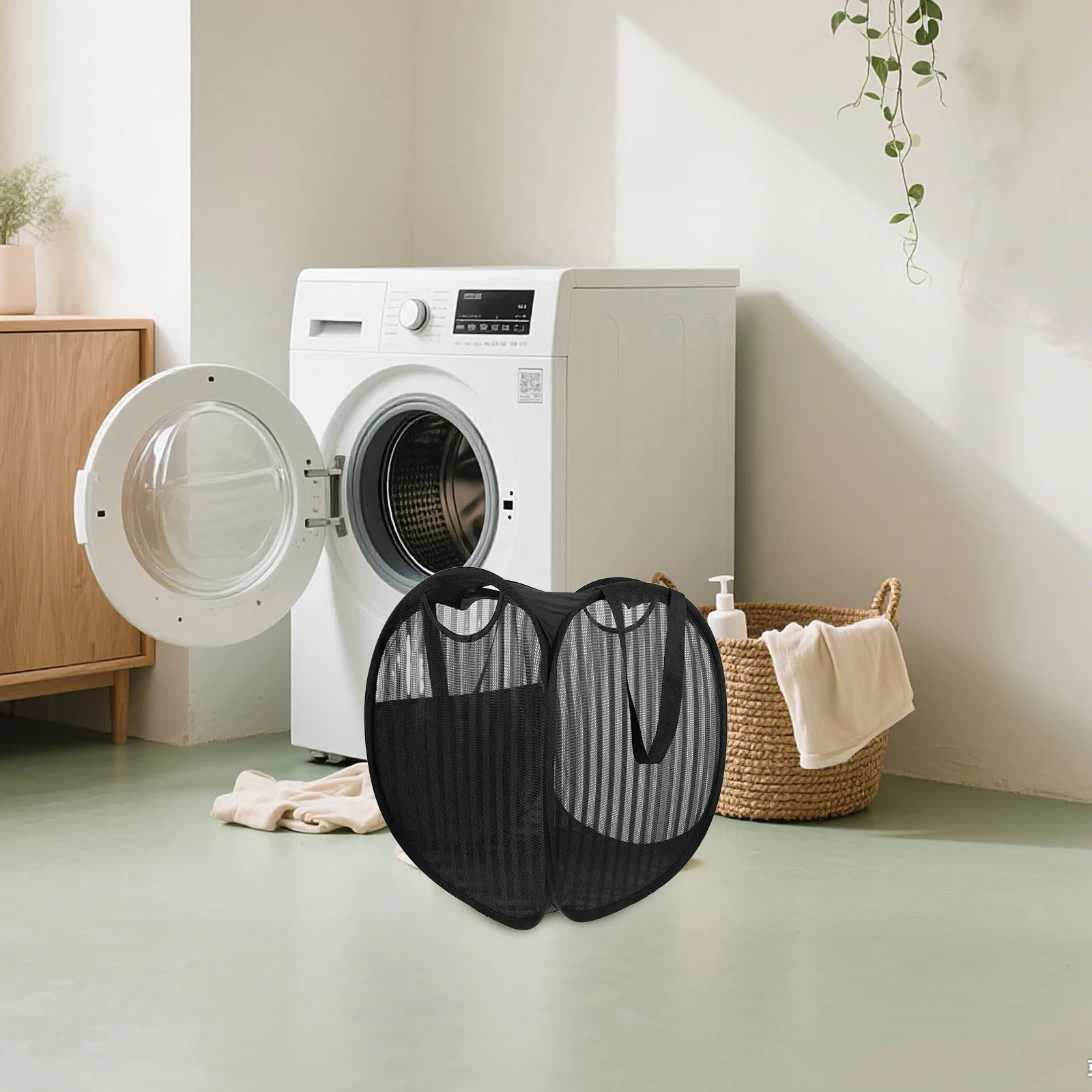 Folding Mesh Laundry Hamper Breathable Pop Up Storage Bag Foldable Dirty Clothes Basket Portable Laundry Organizer for Home Dorm
Folding Mesh Laundry Hamper Breathable Pop Up Storage Bag Foldable Dirty Clothes Basket Portable Laundry Organizer for Home Dorm