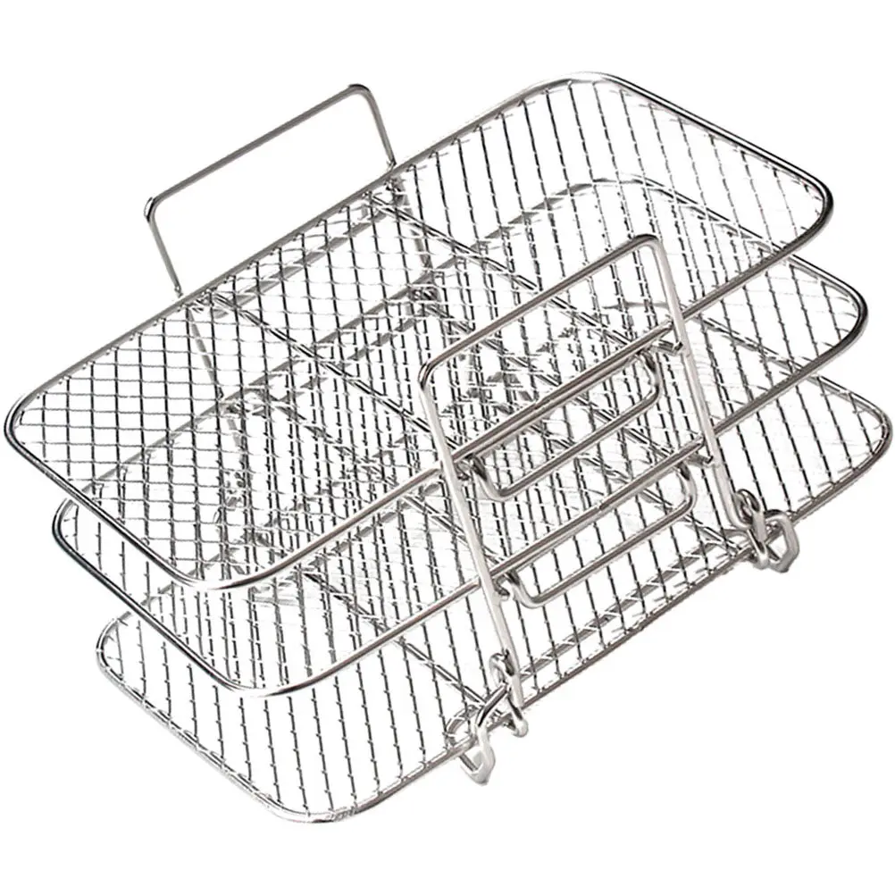 Stainless Steel Air Fryer Rack Multi-Layer Grilling Stand for Dehydrating Fruit Baking Bread Roasting Meat Convenient Storage
Stainless Steel Air Fryer Rack Multi-Layer Grilling Stand for Dehydrating Fruit Baking Bread Roasting Meat Convenient Storage