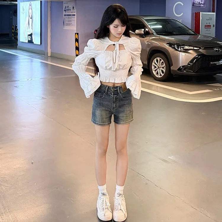 American Mud Color Elastic Denim Shorts Women's High Waist A-Line Hot Pants Summer Wear Resistant Cotton Stretch Denim
American Mud Color Elastic Denim Shorts Women's High Waist A-Line Hot Pants Summer Wear Resistant Cotton Stretch Denim