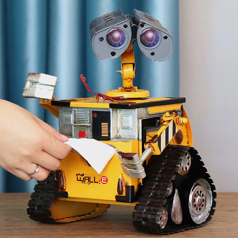 Wall-E Robot Model Metal Paper Box Retro Creative Living Room Tissue Box Iron Ornament Gift Action Figure Toys Creative Gifts
Wall-E Robot Model Metal Paper Box Retro Creative Living Room Tissue Box Iron Ornament Gift Action Figure Toys Creative Gifts