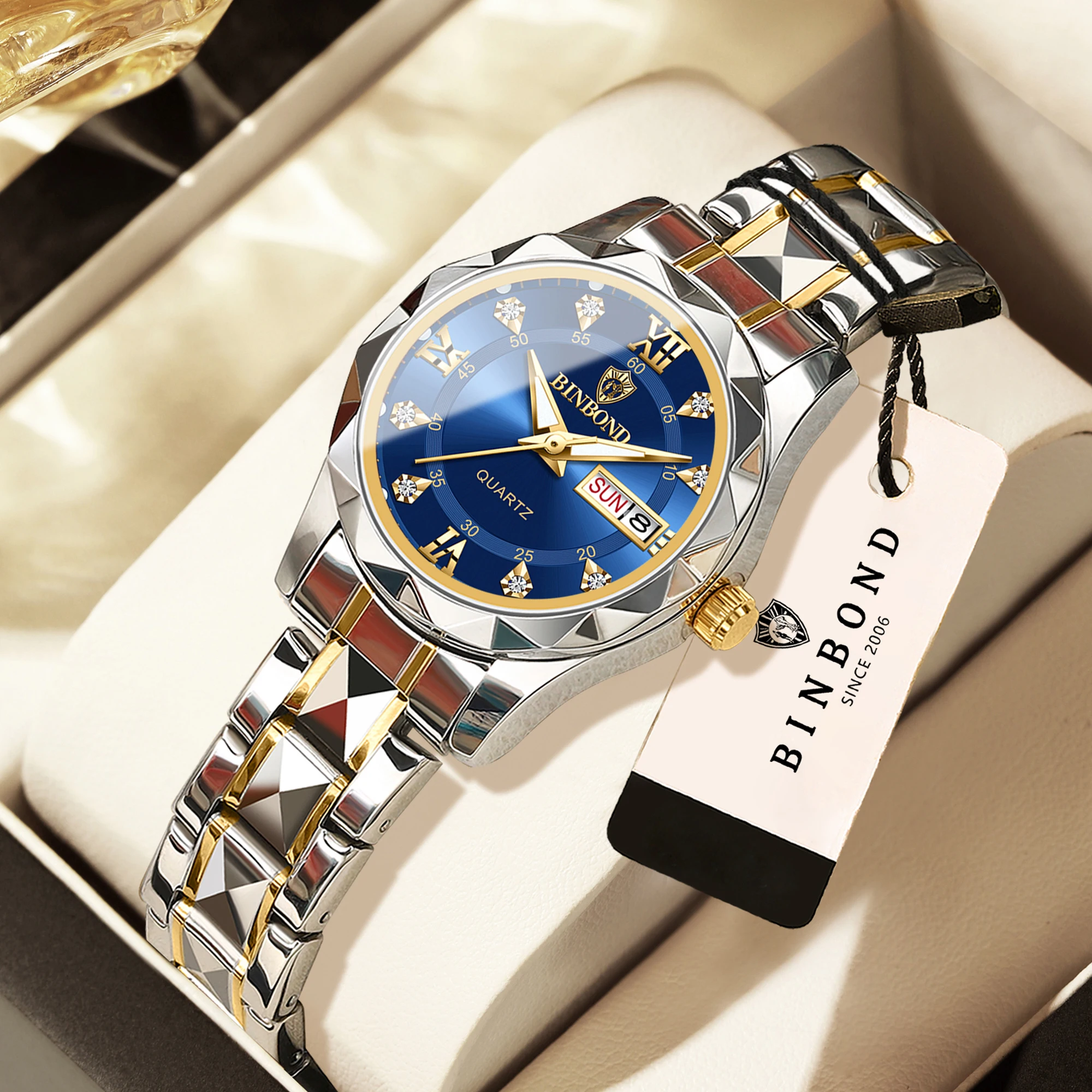 BINBOND Luxury Women's Quartz Movement Wristwatch Auto Date Week Display Elegant Dress Watch for Ladies Casual Reloj
BINBOND Luxury Women's Quartz Movement Wristwatch Auto Date Week Display Elegant Dress Watch for Ladies Casual Reloj
