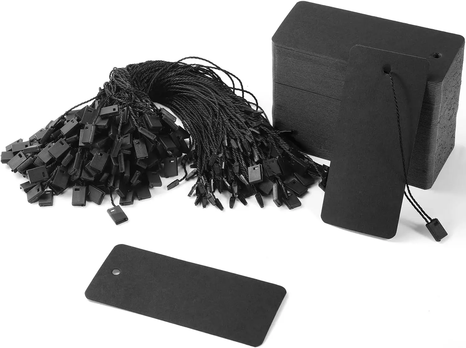 200 Black Paper Clothing Tags with Strings for Gift Clothes Arts and Crafts Display 3.5x1.6 Inch
200 Black Paper Clothing Tags with Strings for Gift Clothes Arts and Crafts Display 3.5x1.6 Inch
