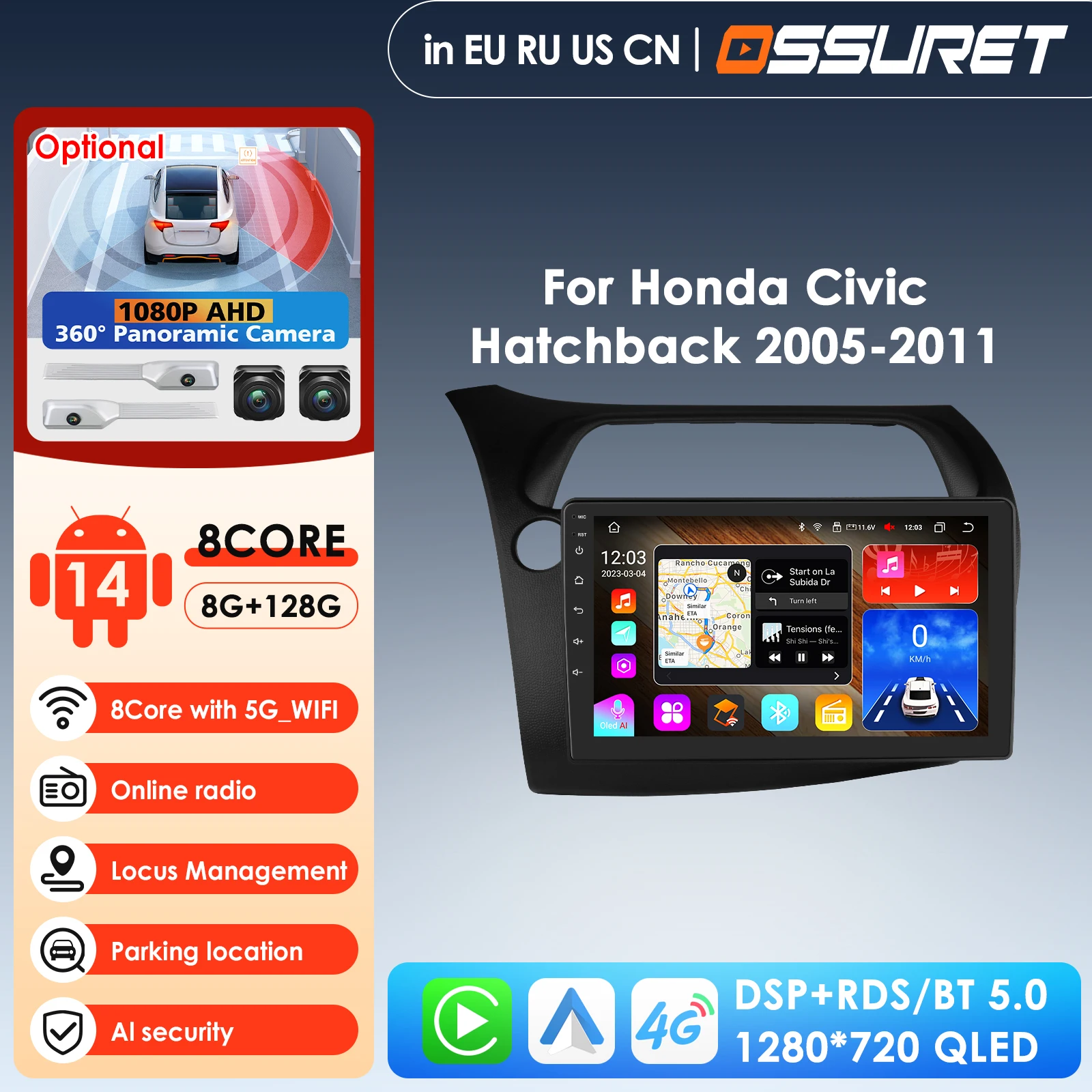 9-дюймовый 7862 8-ядерный 360 ° Мультимедийный проигрыватель Cam 4G CarPlay Android Auto для Honda Civic Hatchback 2005-2011, GPS-стереосистема
9-дюймовый 7862 8-ядерный 360 ° Мультимедийный проигрыватель Cam 4G CarPlay Android Auto для Honda Civic Hatchback 2005-2011, GPS-стереосистема