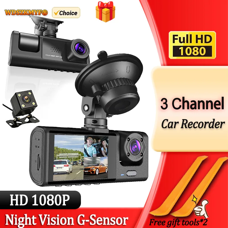 1080P Car Dvr 3 Camra Dash Cam for Cars Camera for Vehicle Recorder Dual-Len Video Front and Rear Camera Night Vision Dashcam
1080P Car Dvr 3 Camra Dash Cam for Cars Camera for Vehicle Recorder Dual-Len Video Front and Rear Camera Night Vision Dashcam