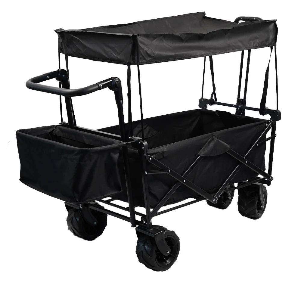 New Design Outdoor Camping Foldable Trolley Wagon Cart With Removable Canopy
New Design Outdoor Camping Foldable Trolley Wagon Cart With Removable Canopy