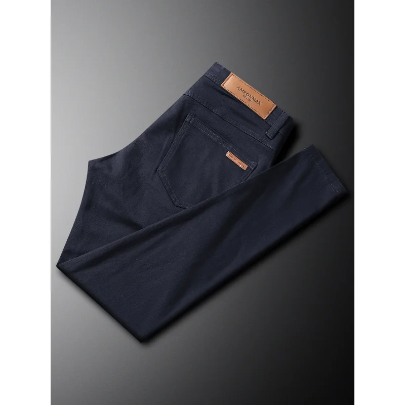 Осенние новые синие джинсы, мужская повседневная универсальная деловая мужская одежда, эластичные маленькие прямые брюки 
Осенние новые синие джинсы, мужская повседневная универсальная деловая мужская одежда, эластичные маленькие прямые брюки