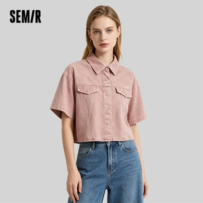 Semir Women Shirt Denim Short Length Loose Drop Shoulder Slit Slim Fit Cool Petite Street Style Top 2026 Summer Fashion Casual W
Semir Women Shirt Denim Short Length Loose Drop Shoulder Slit Slim Fit Cool Petite Street Style Top 2026 Summer Fashion Casual W