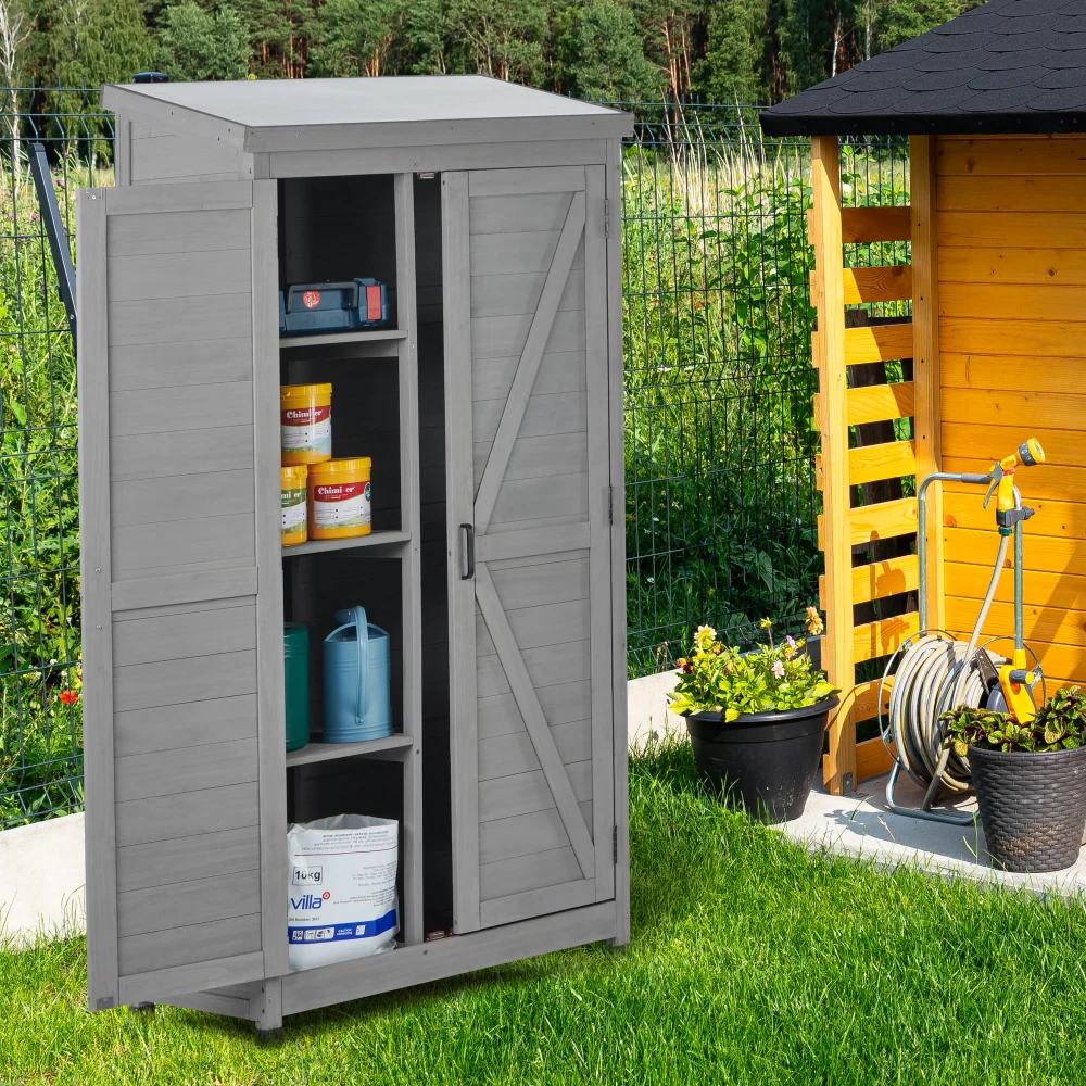 Tall Outdoor Storage Cabinet Cedar Wood Garden Shed With Metal Top And Magnetic Door For Yard Patio Gardening Tools Organization
Tall Outdoor Storage Cabinet Cedar Wood Garden Shed With Metal Top And Magnetic Door For Yard Patio Gardening Tools Organization