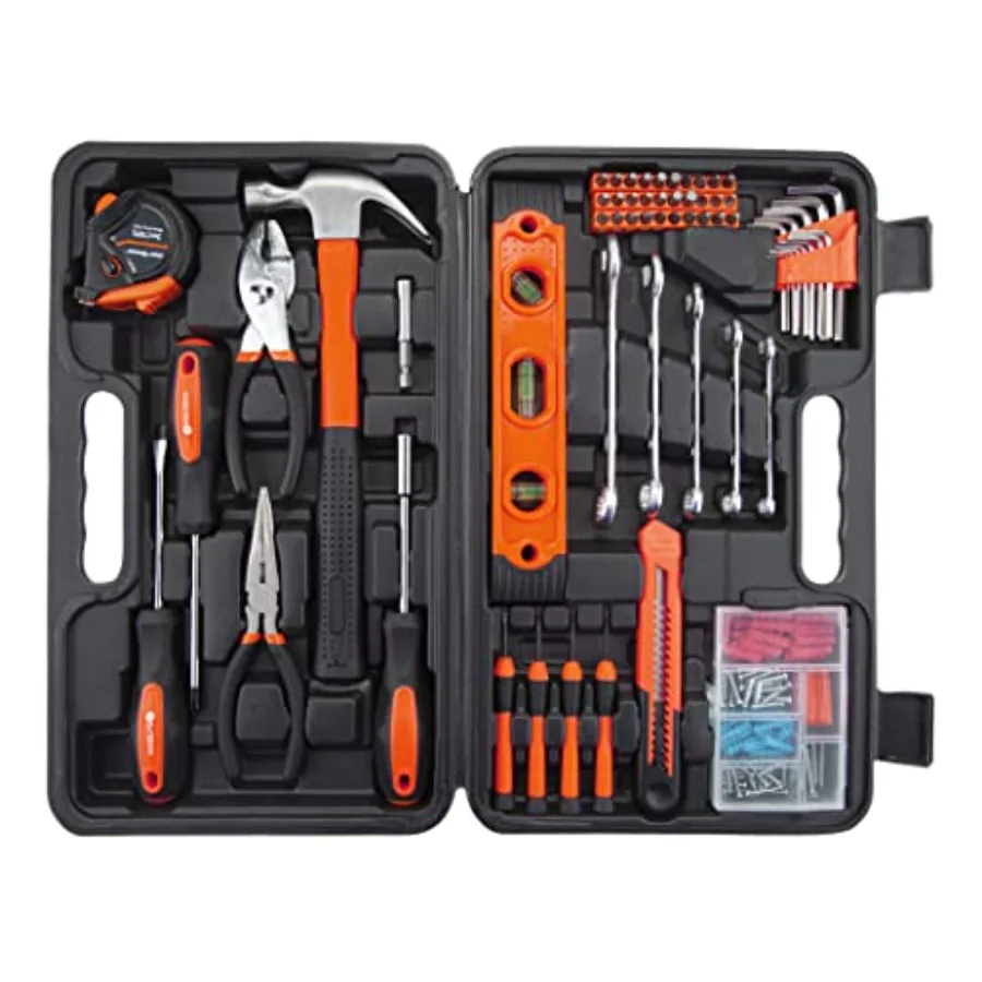CARTMAN 152-Piece Basic Household Hand Tool Set, with Toolbox Storage Case, All Purpose Home Tool Kit Includes Essential Tools
CARTMAN 152-Piece Basic Household Hand Tool Set, with Toolbox Storage Case, All Purpose Home Tool Kit Includes Essential Tools