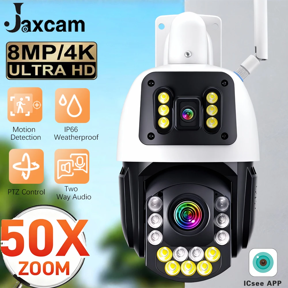 8-мегапиксельная Wi-Fi IP-камера с 50-кратным зумом, Daul-объектив, уличная PTZ-камера безопасности, интеллектуальная защита человека, видеокамера видеонаблюдения
8-мегапиксельная Wi-Fi IP-камера с 50-кратным зумом, Daul-объектив, уличная PTZ-камера безопасности, интеллектуальная защита человека, видеокамера видеонаблюдения