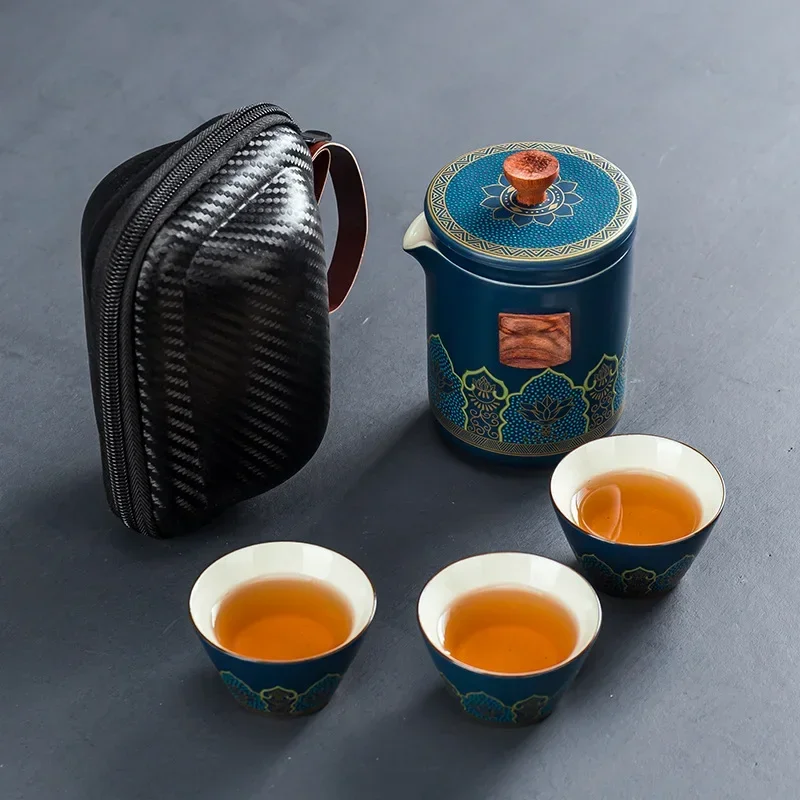 New Ceramic Quick Cup Portable Outdoor Travel Tea Set, One Pot, Three Cups, Business Festival Activity Gift
New Ceramic Quick Cup Portable Outdoor Travel Tea Set, One Pot, Three Cups, Business Festival Activity Gift