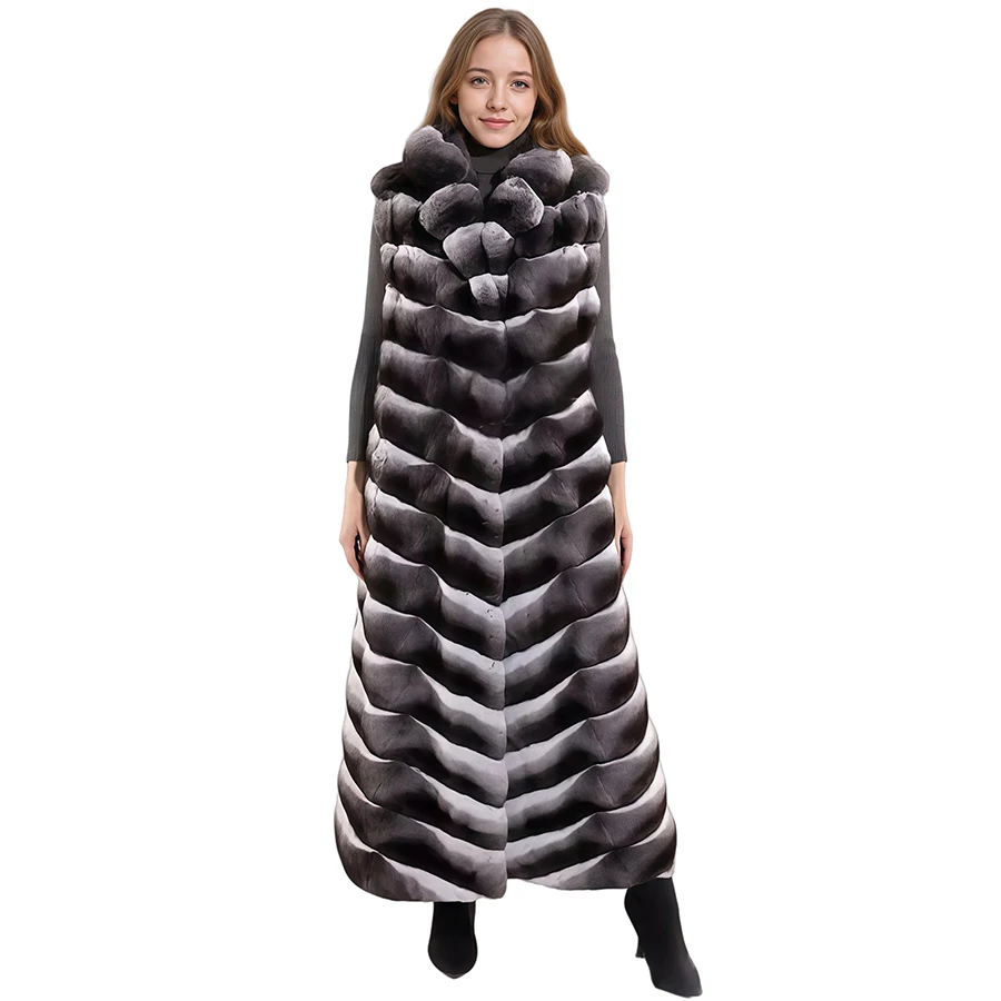 Жилет из натурального меха кролика рекс с воротником, высококачественный жилет из меха кролика из шиншиллы, длинный жилет из кроличьего меха
Жилет из натурального меха кролика рекс с воротником, высококачественный жилет из меха кролика из шиншиллы, длинный жилет из кроличьего меха