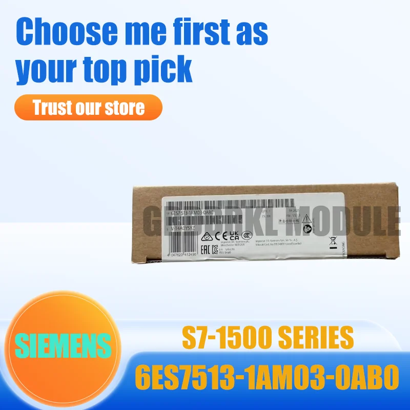 New Original SIEMENS 6ES7513-1AM03-0AB0 SIMATIC S7-1500 CPU 1513-1 PN PLC Controller
New Original SIEMENS 6ES7513-1AM03-0AB0 SIMATIC S7-1500 CPU 1513-1 PN PLC Controller