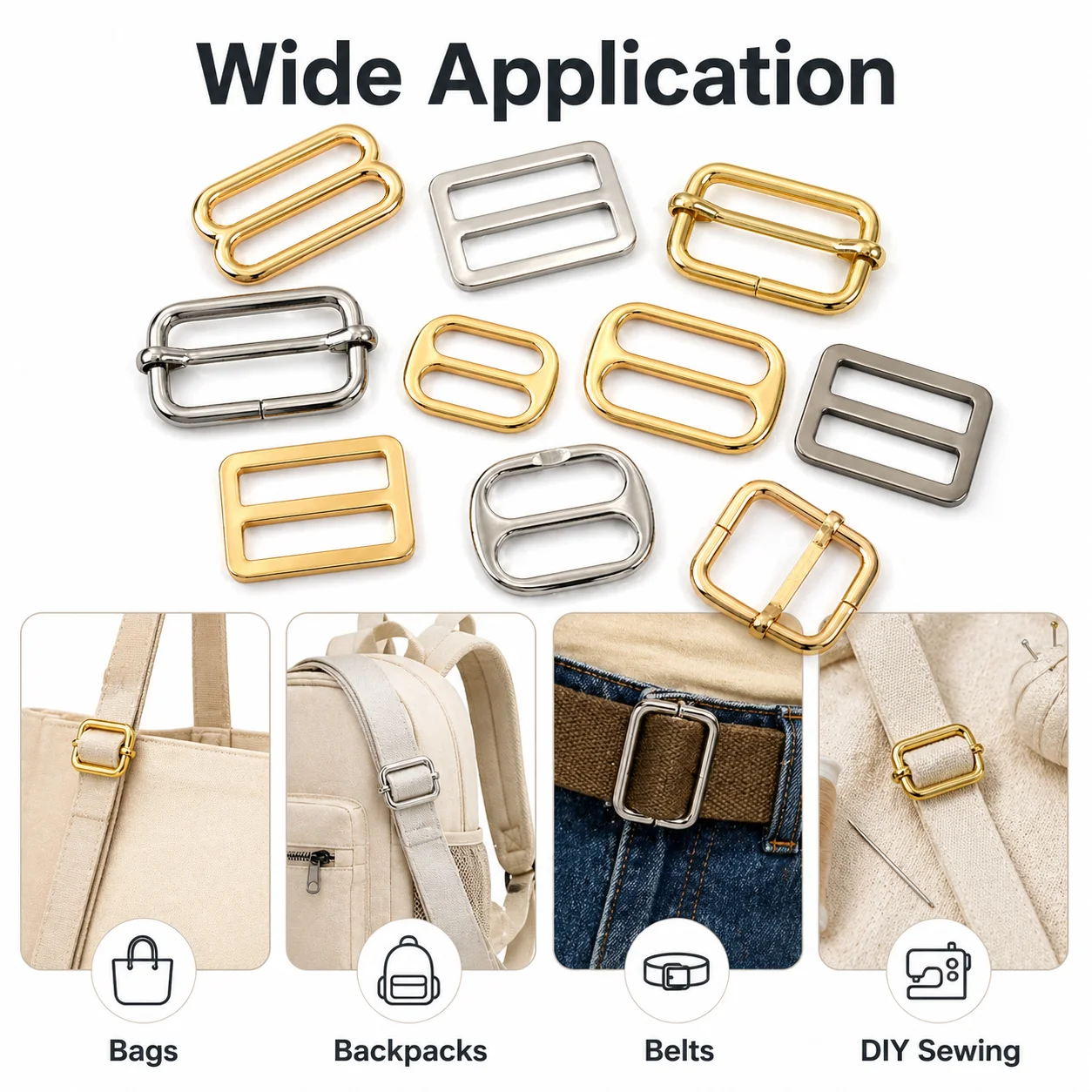 10Pcs 20-38mm Metal Pin Buckle Tri Glide Slider Roller for Belt Adjuster Webbing Strap Handbag Leather Sewing Hardware DIY Craft
10Pcs 20-38mm Metal Pin Buckle Tri Glide Slider Roller for Belt Adjuster Webbing Strap Handbag Leather Sewing Hardware DIY Craft