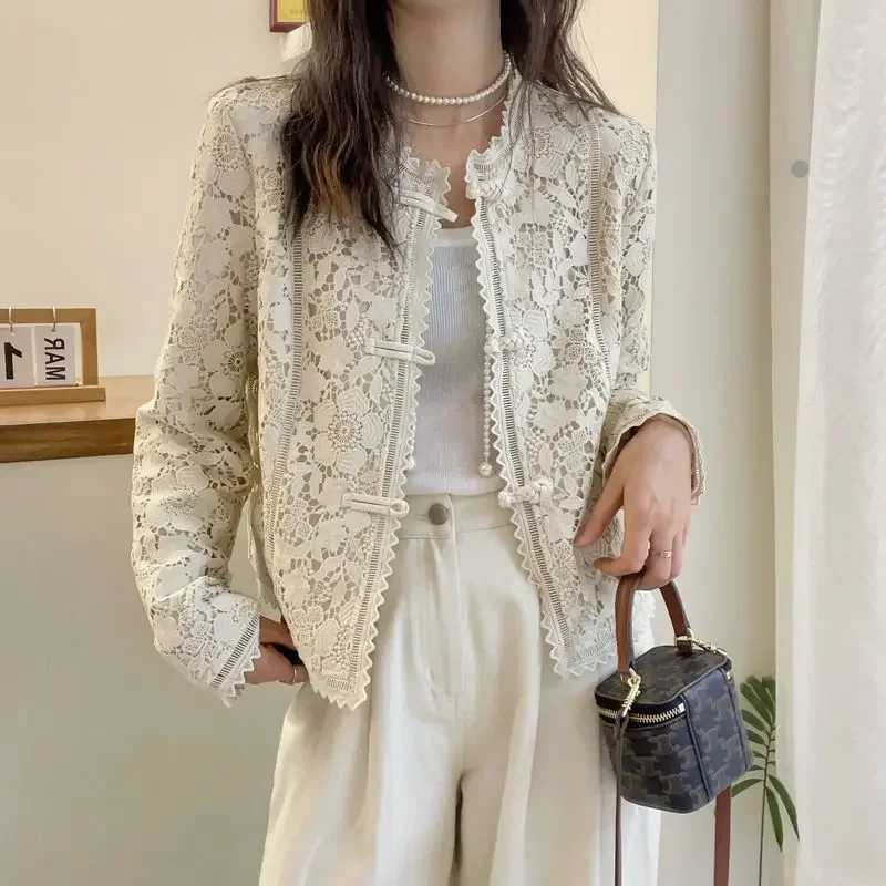 2025 Lace Hook Flower Short Coat Women's Long Sleeved Spring And Autumn Clothing New Fashion Thin Cut Hollow Top Fashion
2025 Lace Hook Flower Short Coat Women's Long Sleeved Spring And Autumn Clothing New Fashion Thin Cut Hollow Top Fashion