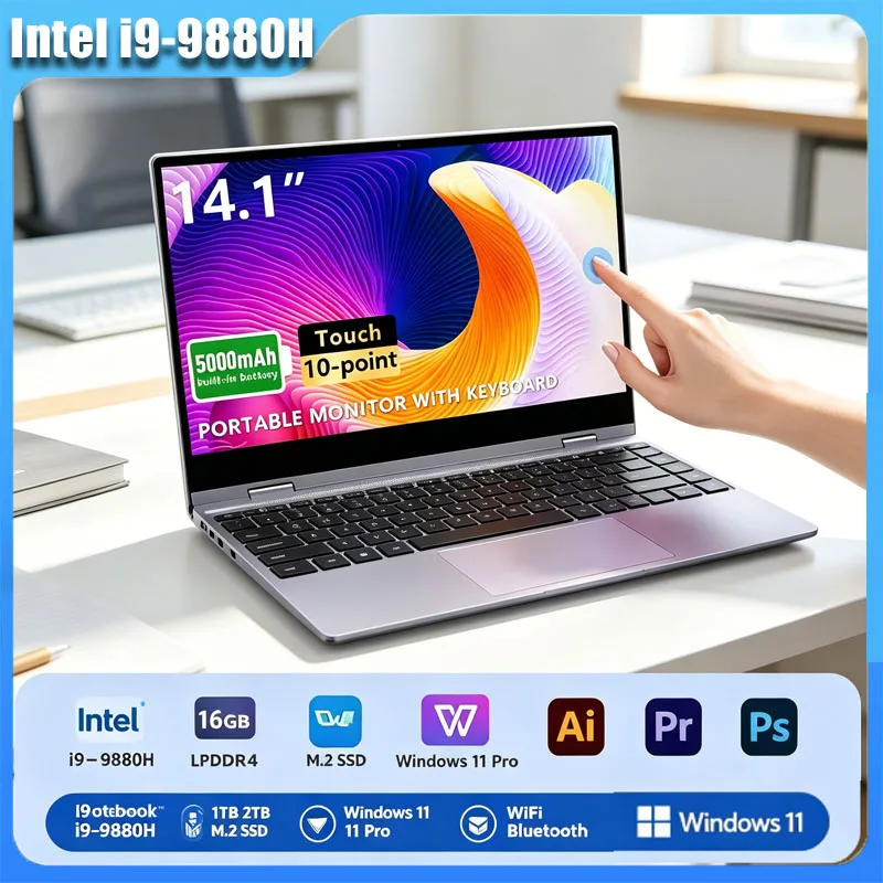 14.1 Inch Ultra Thin Laptop 2026 Win11 Intel i9-9880H DDR4 16GB/32GB RAM 2TB SSD Portable Business Notebook
14.1 Inch Ultra Thin Laptop 2026 Win11 Intel i9-9880H DDR4 16GB/32GB RAM 2TB SSD Portable Business Notebook