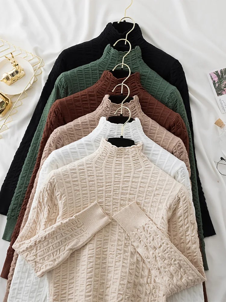 Croysier Sweaters For Women 2022 Half High Neck Knitted Pullover Sweater Autumn Winter Long Sleeve Gathered Textured Knit Top
Croysier Sweaters For Women 2022 Half High Neck Knitted Pullover Sweater Autumn Winter Long Sleeve Gathered Textured Knit Top