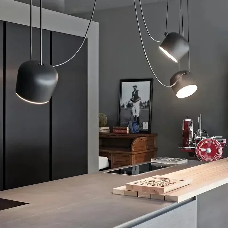Pendant Light Modern Drum Lamp LED Industrial Black Lampshade Foscarini Light for Restaurant Nordic Loft Kitchen Led Lamp
Pendant Light Modern Drum Lamp LED Industrial Black Lampshade Foscarini Light for Restaurant Nordic Loft Kitchen Led Lamp