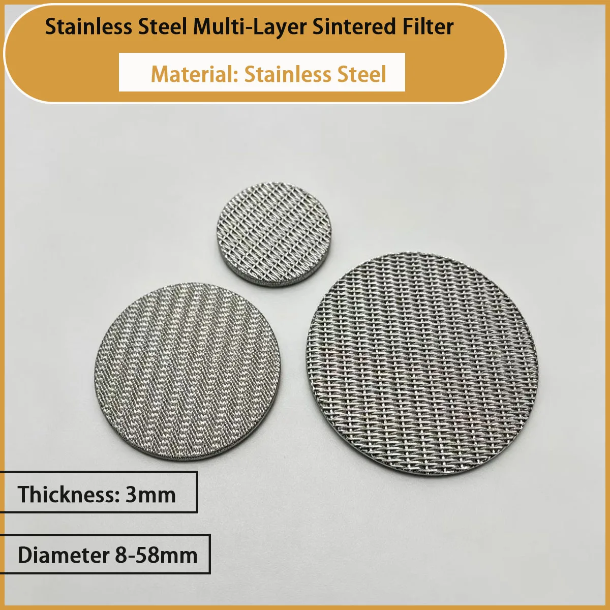 Stainless steel multi-layer sintered filter with a diameter of 8-58mm is used for fluid filtration, separation, purification,etc
Stainless steel multi-layer sintered filter with a diameter of 8-58mm is used for fluid filtration, separation, purification,etc