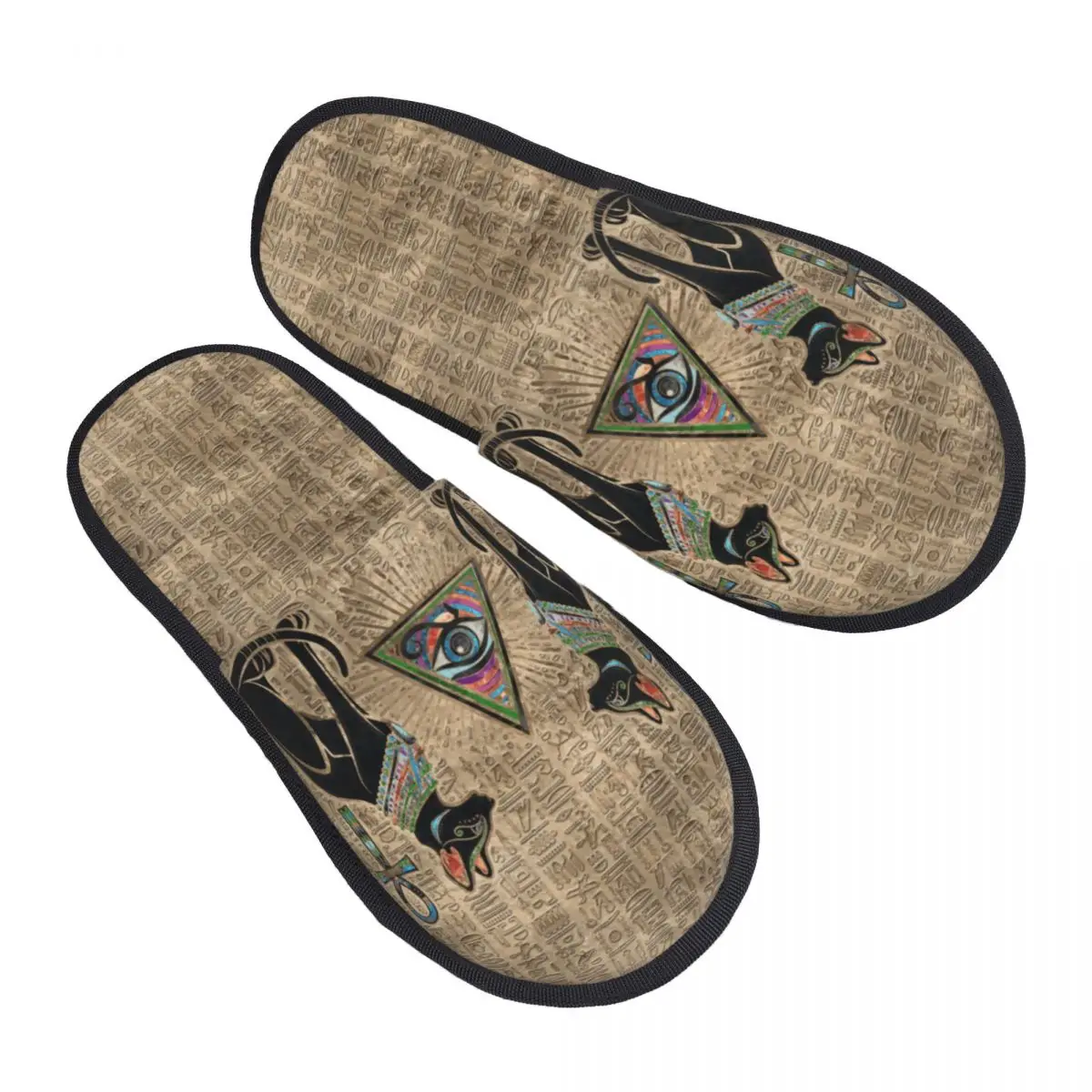 Custom Egyptian Cats And Eye Of Horus Soft Memory Foam House Slippers Women Ancient Egypt Cozy Warm Anti-skid Sole Slipper
Custom Egyptian Cats And Eye Of Horus Soft Memory Foam House Slippers Women Ancient Egypt Cozy Warm Anti-skid Sole Slipper