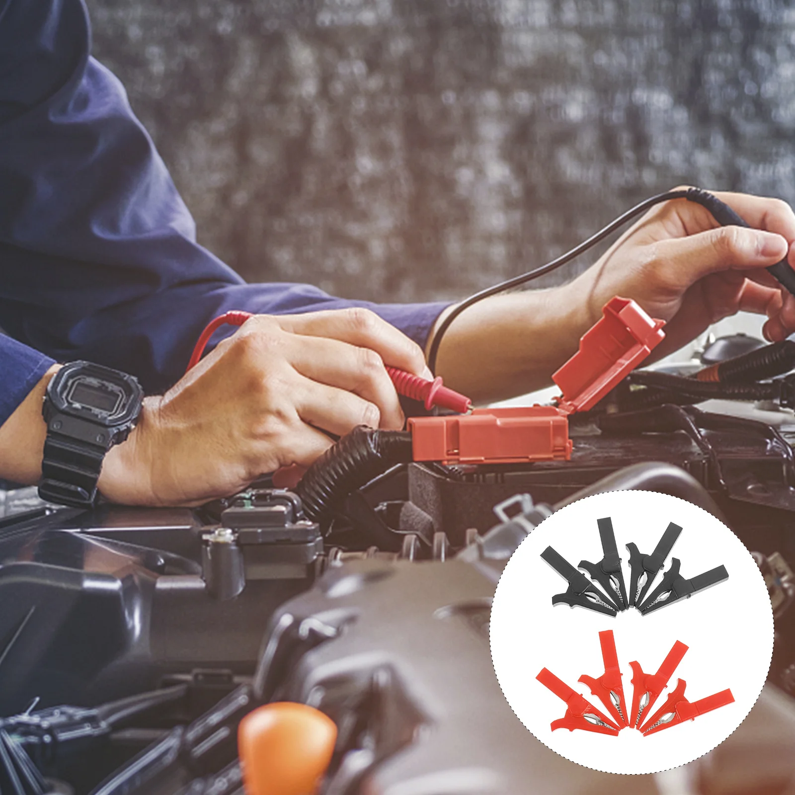 8pcs Alligator Clips Insulated Auto Clamp Strong Spring Loaded Jaws For Car Electrical Test Tools
8pcs Alligator Clips Insulated Auto Clamp Strong Spring Loaded Jaws For Car Electrical Test Tools