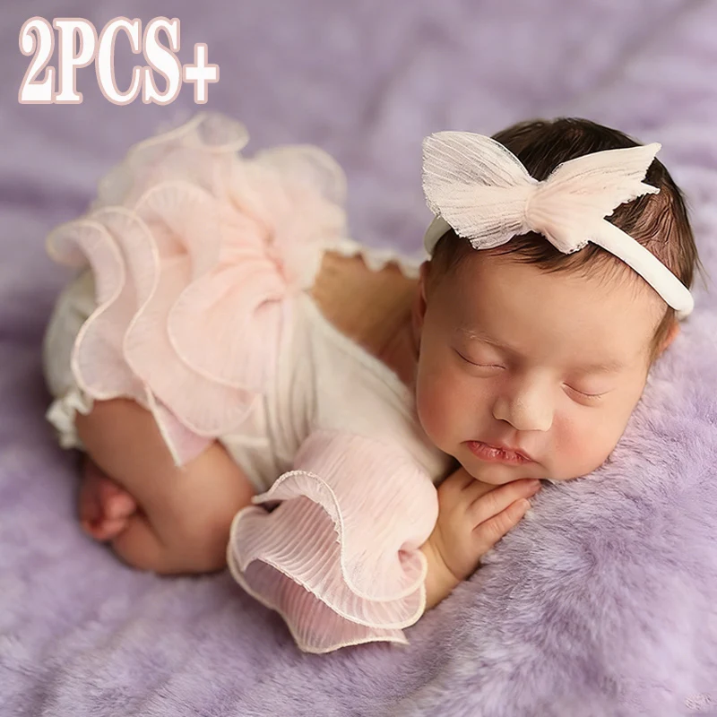 Комплект из 2 предметов: бежевый костюм для фотосессии новорожденных, кружевной комбинезон, повязка на голову с бантом, наряд для фотосъемки девочки
Комплект из 2 предметов: бежевый костюм для фотосессии новорожденных, кружевной комбинезон, повязка на голову с бантом, наряд для фотосъемки девочки