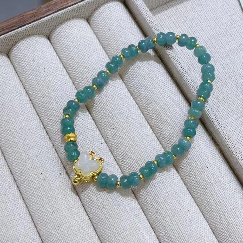 Exquisite Natural Blue Water Jadeite Single Ring Bracelet with Butterfly Accessories Fashionable Women's Bracelet
Exquisite Natural Blue Water Jadeite Single Ring Bracelet with Butterfly Accessories Fashionable Women's Bracelet
