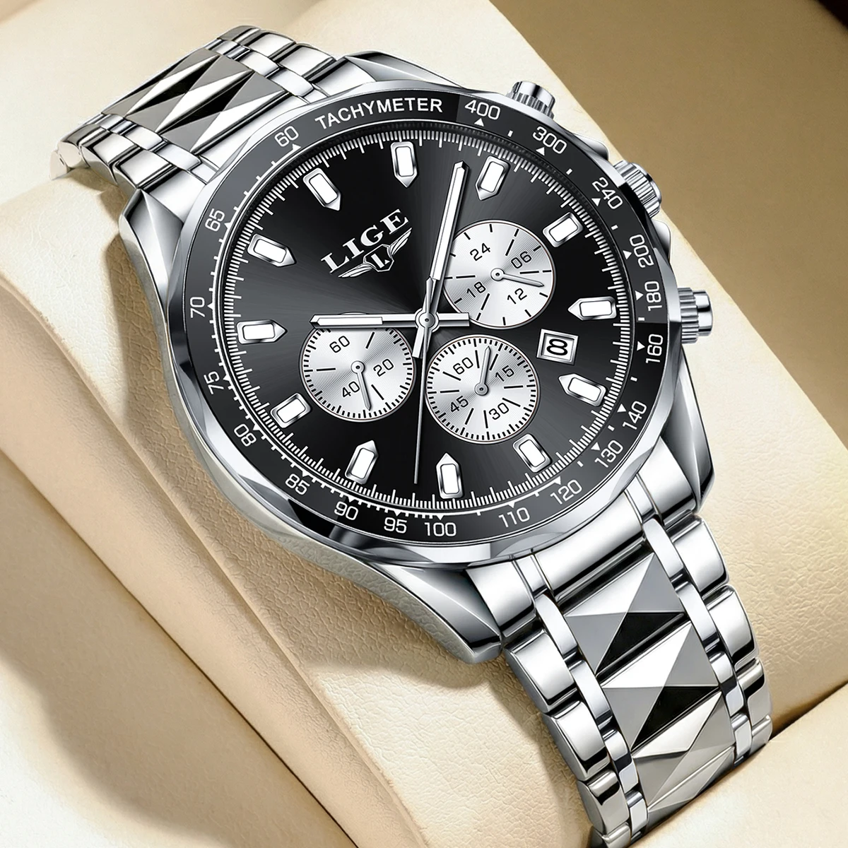 LIGE Luxury Brand Men Watch Waterproof Luminous Stainless Steel Men's Watches Chronograph Date Quartz Business Watch For Man+Box
LIGE Luxury Brand Men Watch Waterproof Luminous Stainless Steel Men's Watches Chronograph Date Quartz Business Watch For Man+Box
